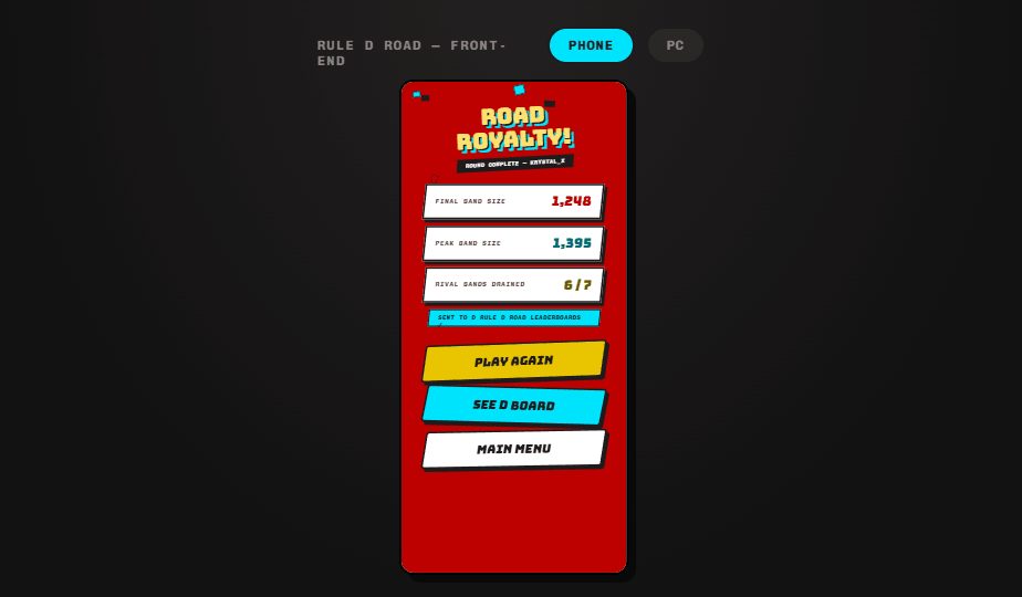 Results screen